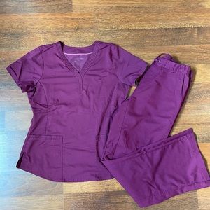 Maroon/wine color scrubs